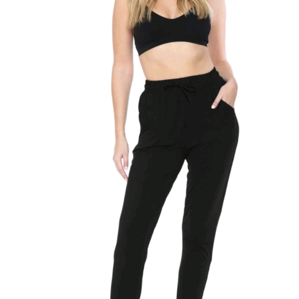 Leggings Depot Classic Black Joggers